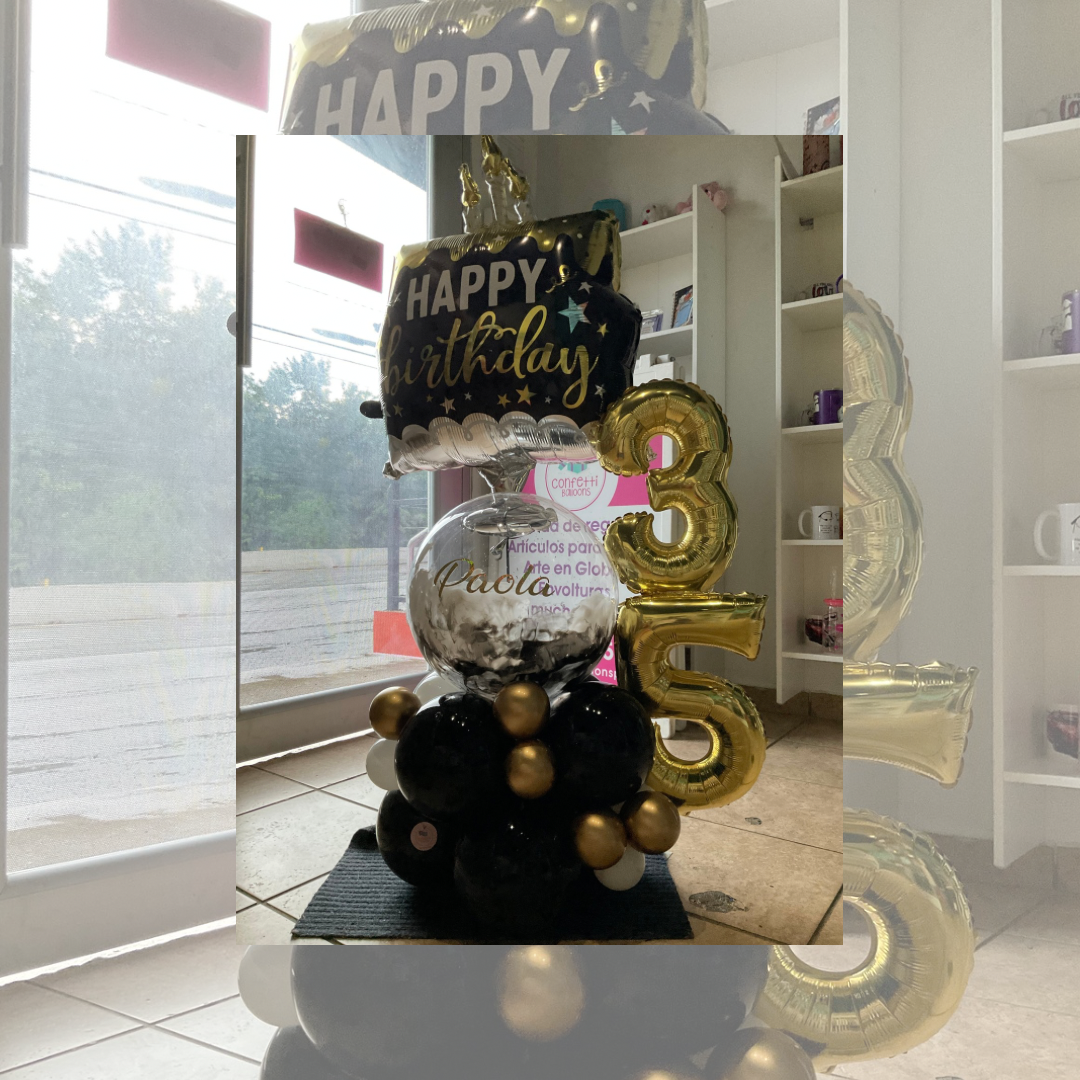 Mini Balloons Bouquet con Súper Shape Foil